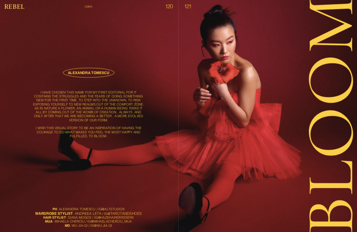 OMRA dress featured in REBEL magazine