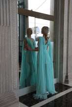 Rochie Cannes albastru deschis din matase naturala